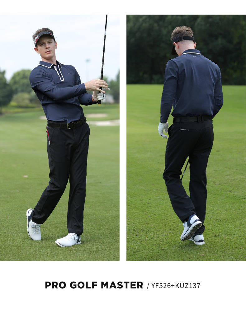 PGM YF526 long sleeve men plain golf polos t shirt custom polo shirt for men