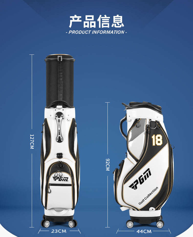 PGM QB100 golf flight travel bag premium microfiber leather waterproof golf bag