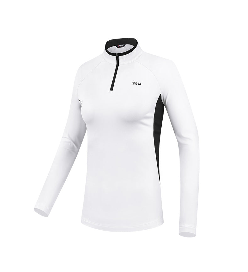 PGM YF421 turtleneck long sleeve golf shirts ladies 1/4 zip super elastic golf shirts