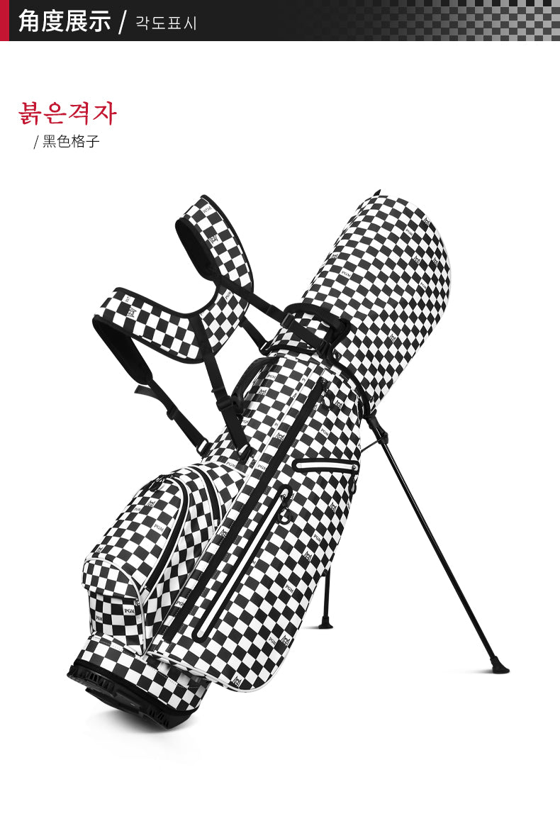 PGM QB116 golf carry stand bag waterproof personalized Korea style plaid golf bag