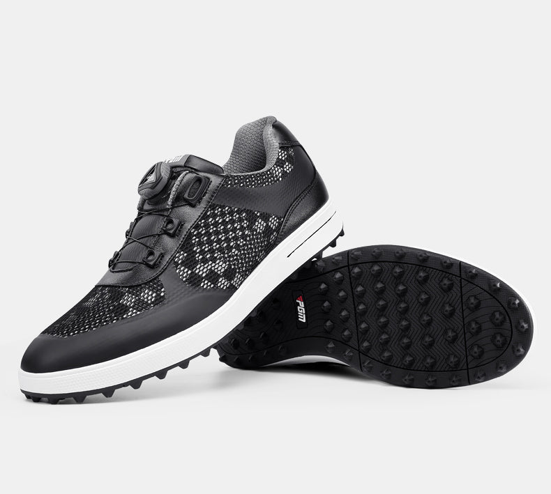 PGM XZ224 auto lacing manufacturer golf ball shoes spike less mesh golf shoes