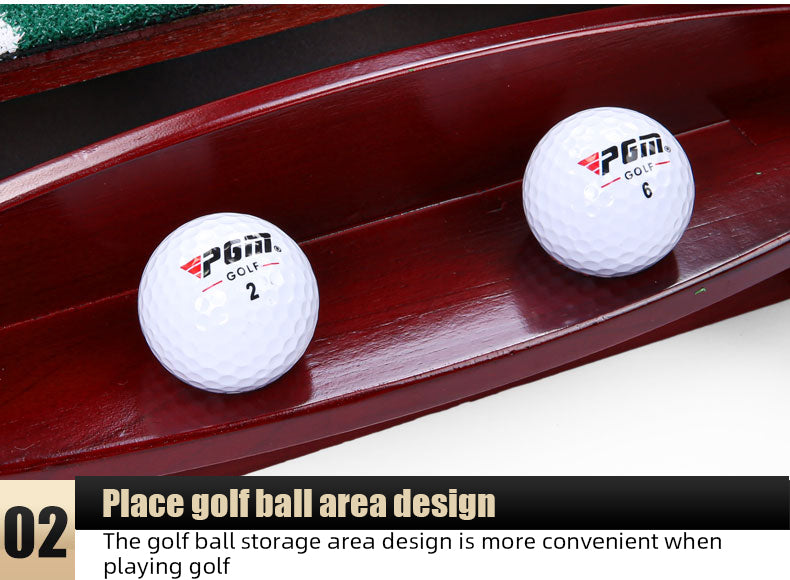 PGM TL024 garden putting practice mat indoor auto return wood golf green mat