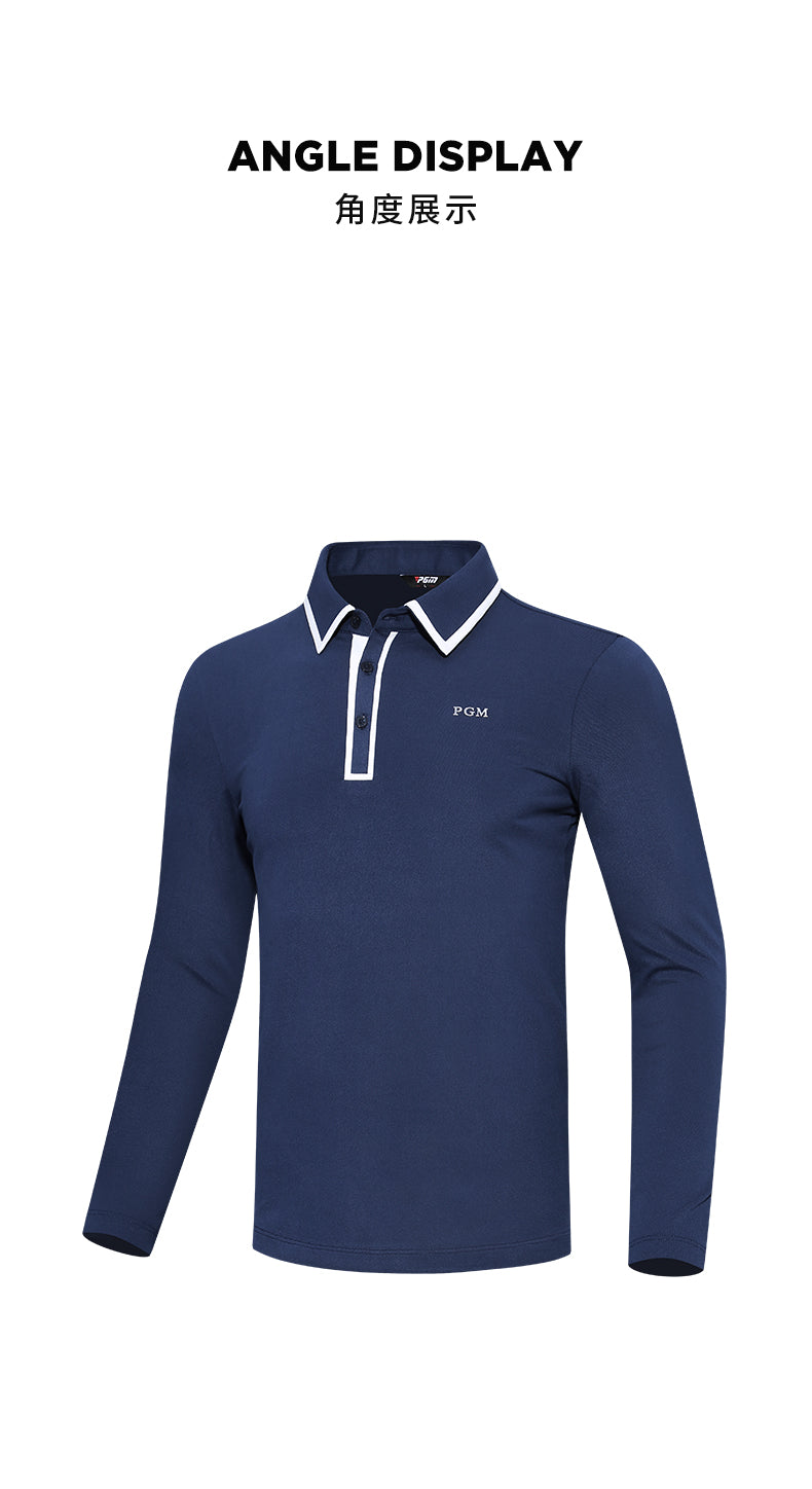 PGM YF526 long sleeve men plain golf polos t shirt custom polo shirt for men