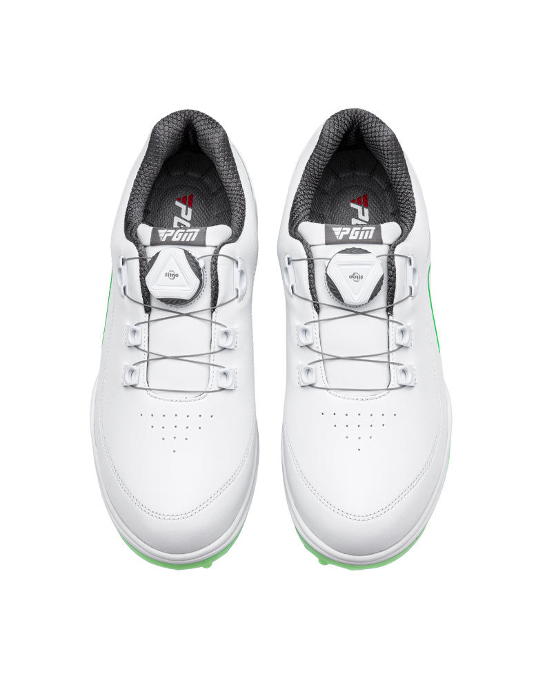 PGM XZ247 microfiber leather luxury golf shoes women oem waterproof spike less golf shoes