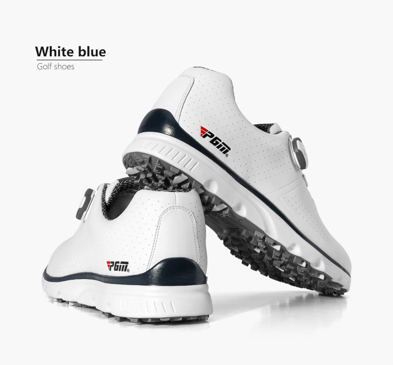 PGM XZ166 white mens golf shoes waterproof spike less golf shoes