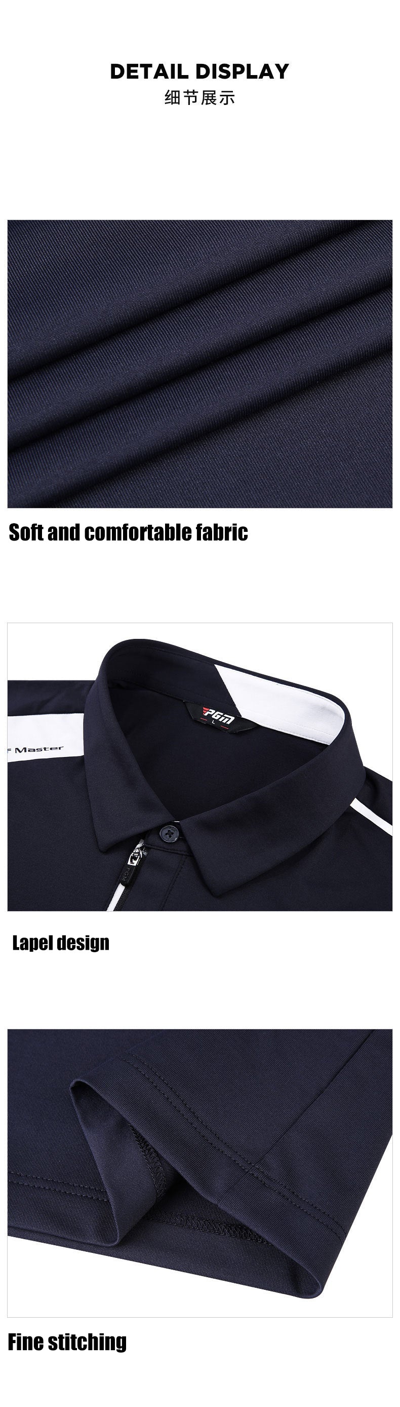 PGM YF492 sports design golf custom logo polo shirt polyester golf polo shits with logo