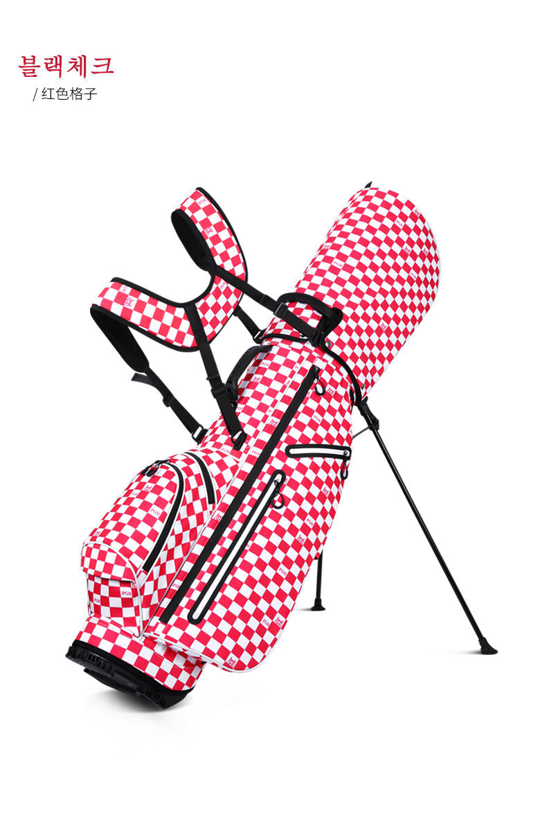 PGM QB116 golf carry stand bag waterproof personalized Korea style plaid golf bag