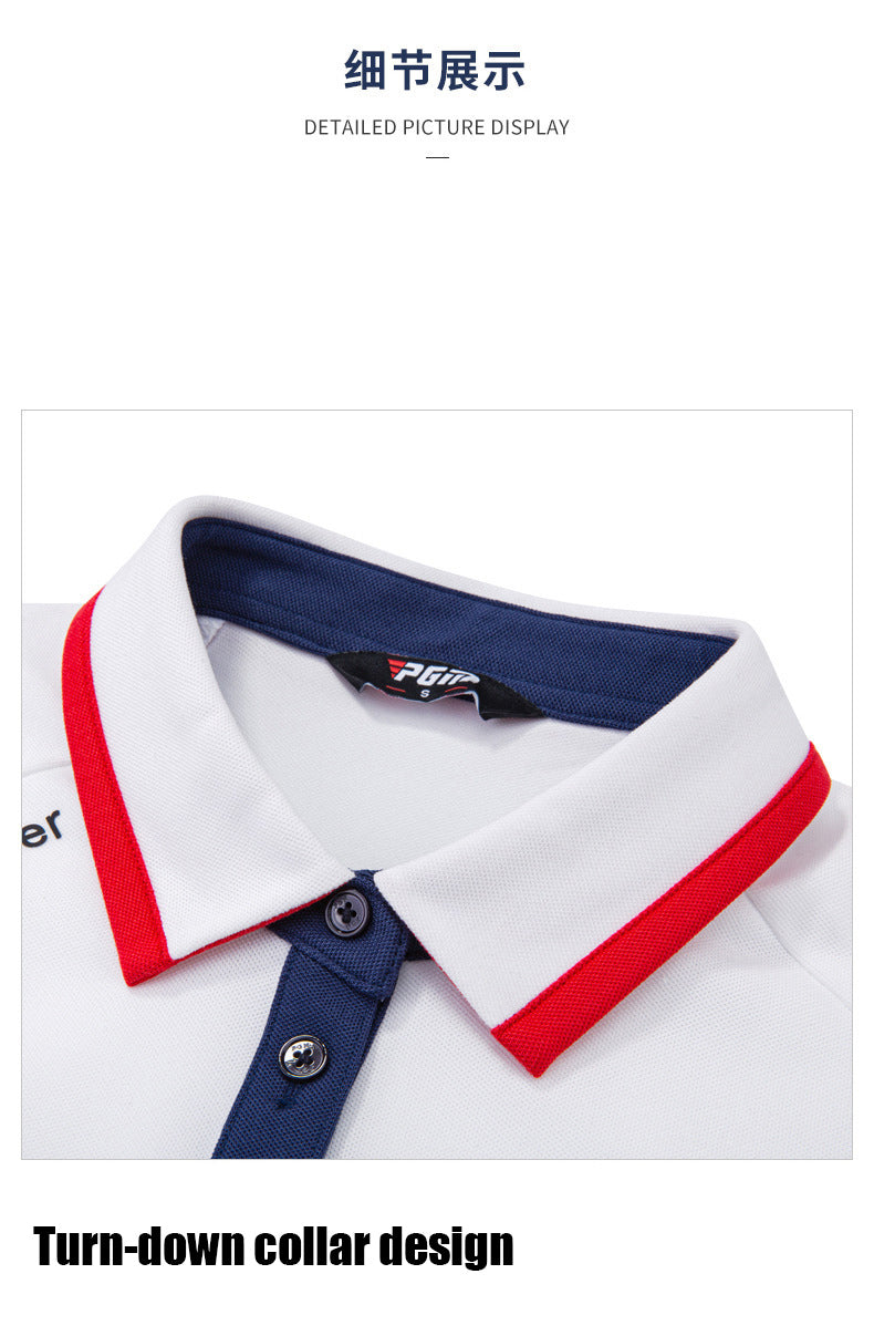 PGM YF487 ladies long sleeve golf polo moisture wicking woman golf polo
