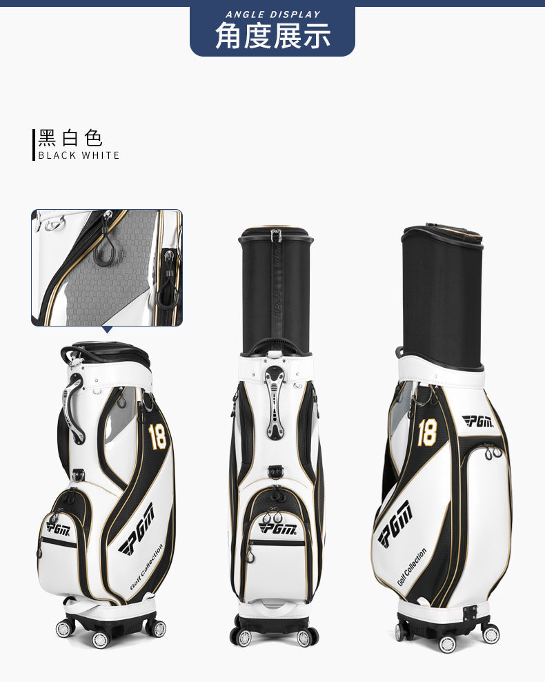 PGM QB100 golf flight travel bag premium microfiber leather waterproof golf bag