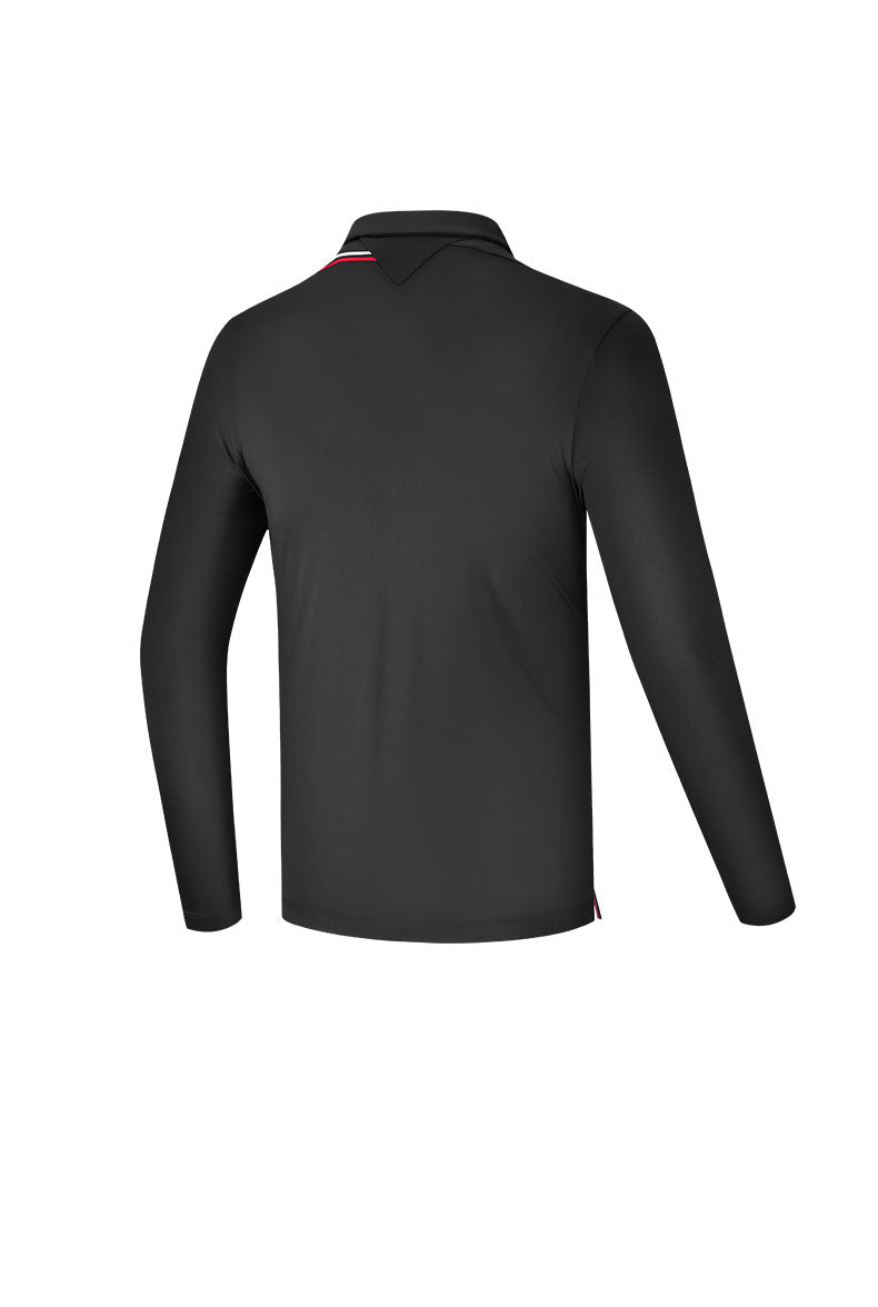 PGM YF489 long sleeve golf polo shirt sportswear white fashionable men lapel golf polo