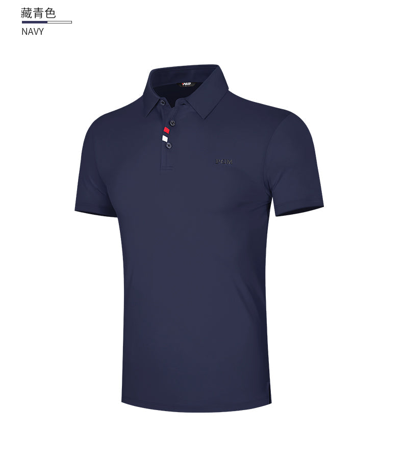PGM YF441 mens polo golf shirts polyester spandex fashion performance golf shirts