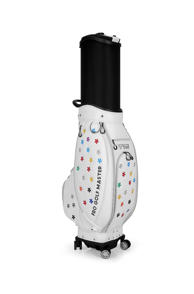 PGM QB138 korea style custom tour golf bag white golf bag with wheels