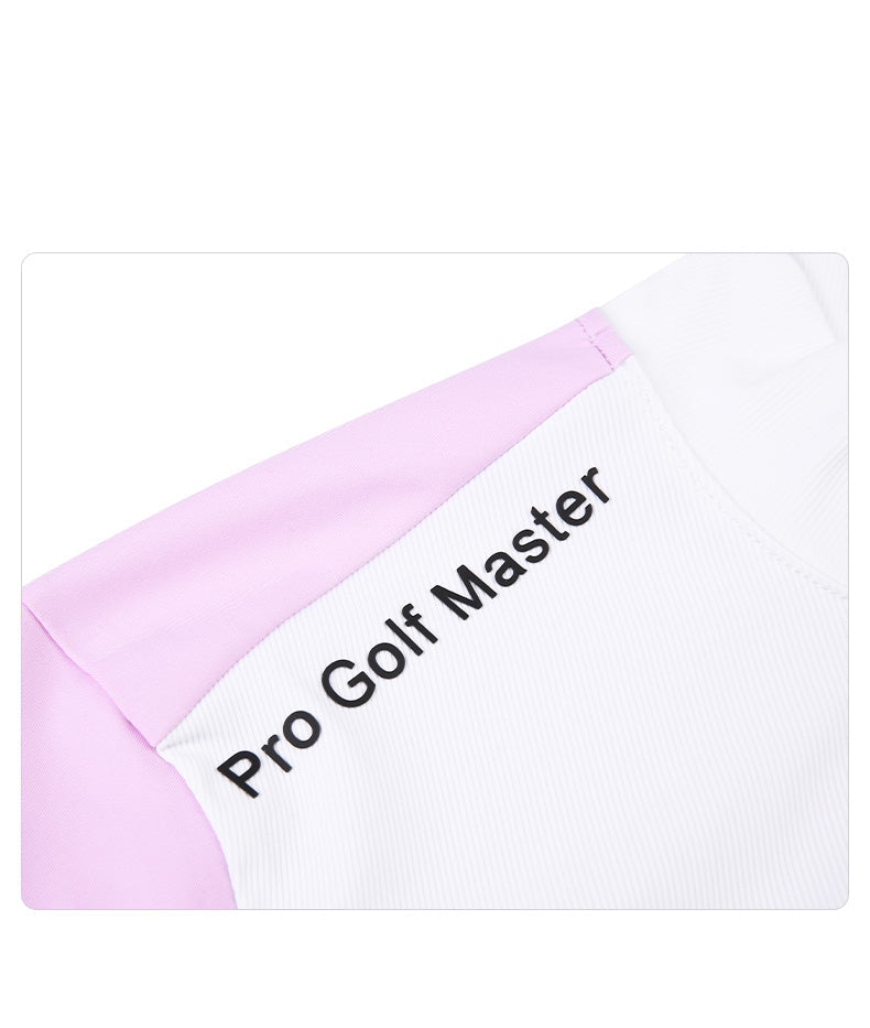 PGM YF545 ladies plain white golf t shirts poly spandex soft golf shirts