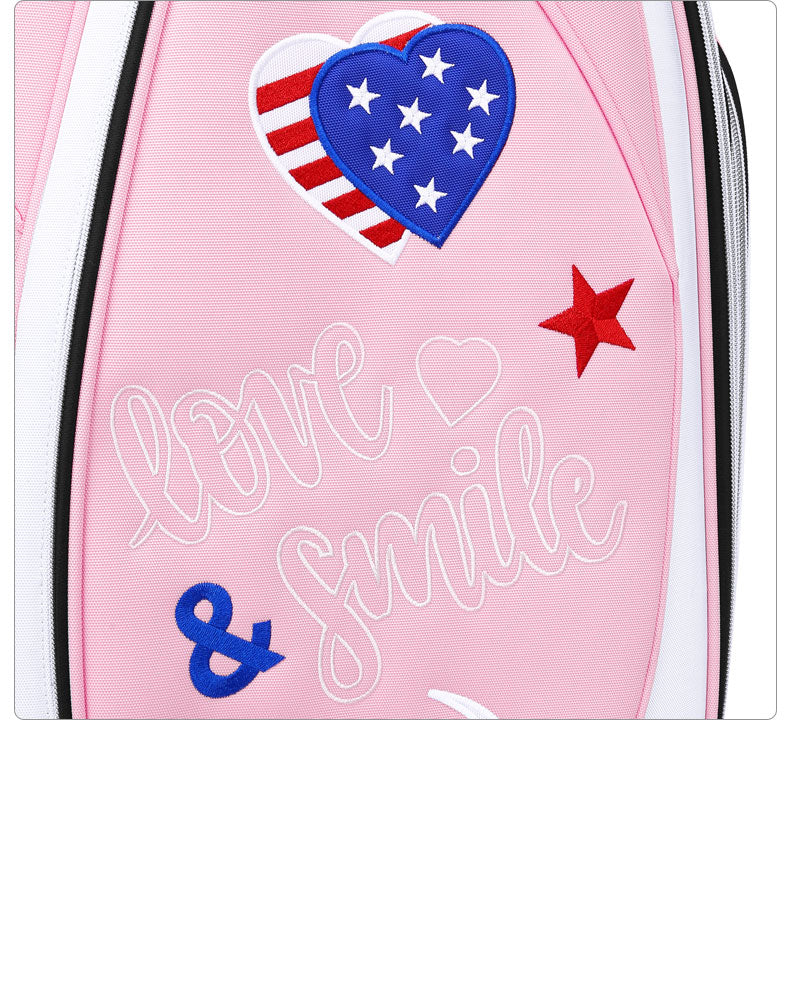 PGM QB135 cute golf bag female golf travel bag pink golf bags with wheel