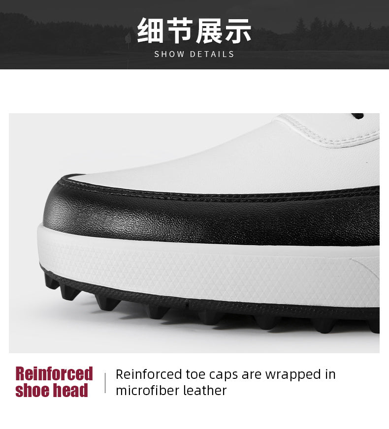 PGM XZ184 brand black golf shoes waterproof custom spike less golf shoes men