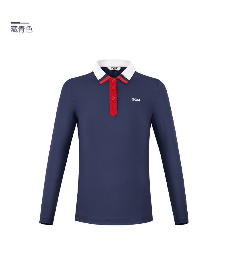 PGM KIDS YF454 golf polo shirts 2022 oem custom logo plain children golf polo