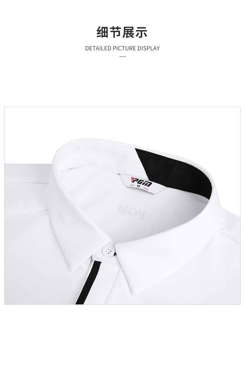 PGM YF527 luxury brand golf polo custom high quality winter long sleeve black golf polo