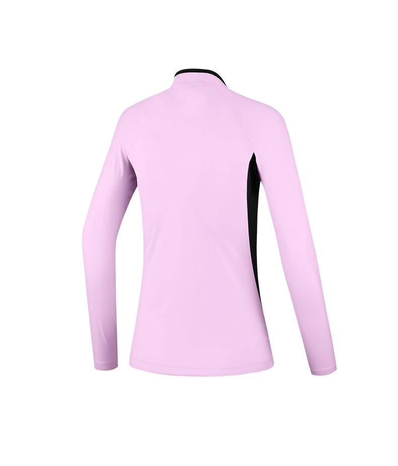 PGM YF421 turtleneck long sleeve golf shirts ladies 1/4 zip super elastic golf shirts