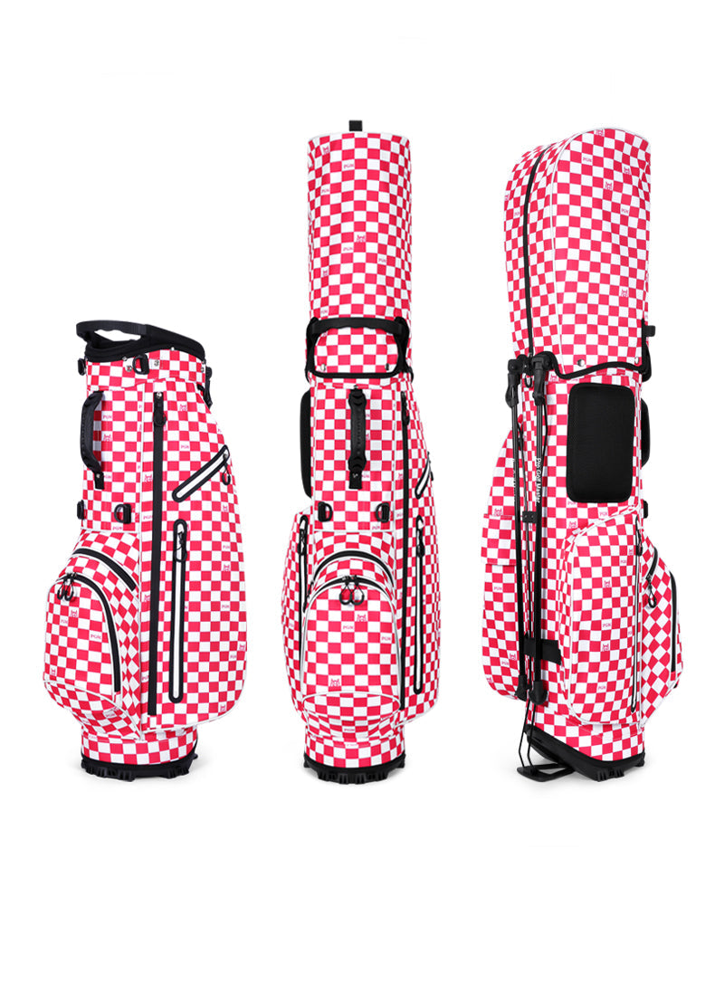 PGM QB116 golf carry stand bag waterproof personalized Korea style plaid golf bag