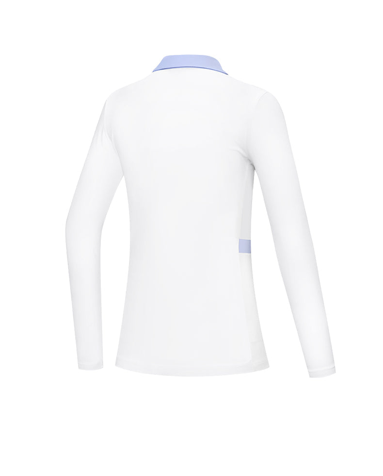 PGM YF535 ladies long sleeve performance golf polo shirt polyester spandex plain golf polo