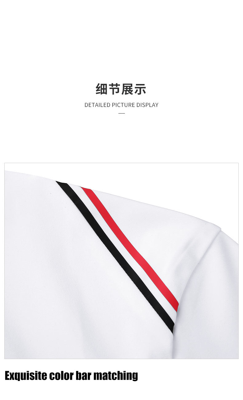 PGM YF489 long sleeve golf polo shirt sportswear white fashionable men lapel golf polo