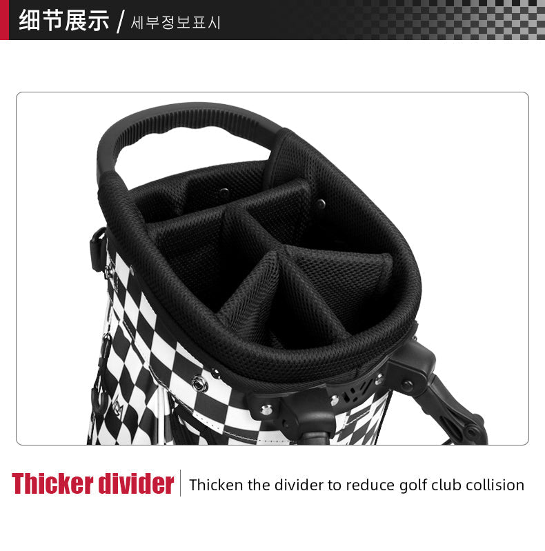 PGM QB116 golf carry stand bag waterproof personalized Korea style plaid golf bag
