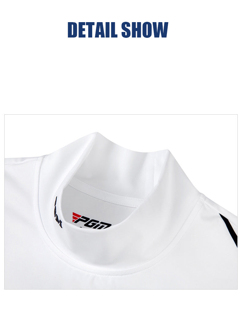 PGM YF490 men plain white golf shirts high quality long sleeve golf shirt