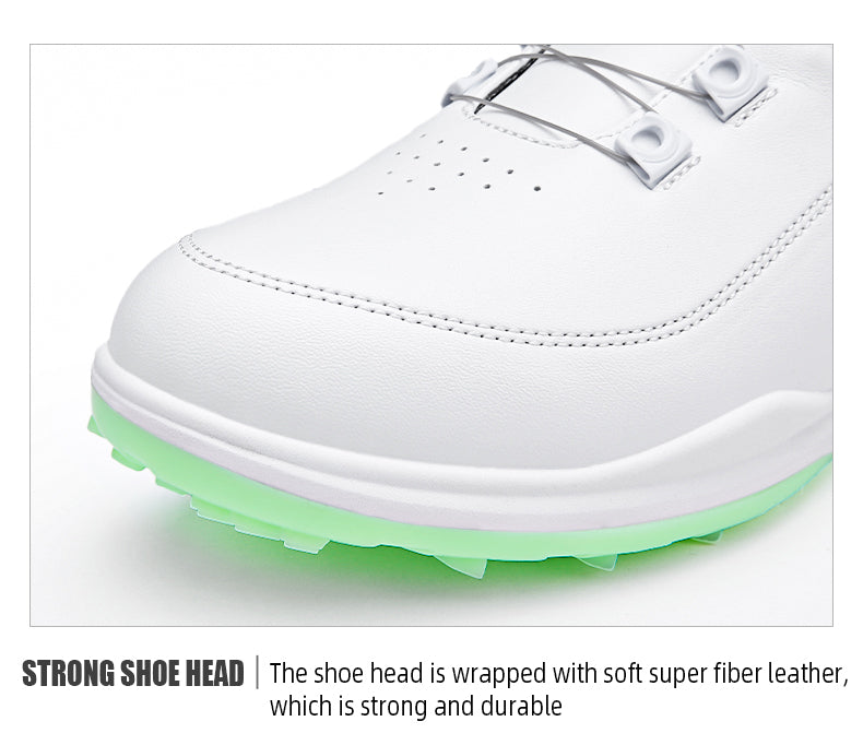 PGM XZ247 microfiber leather luxury golf shoes women oem waterproof spike less golf shoes