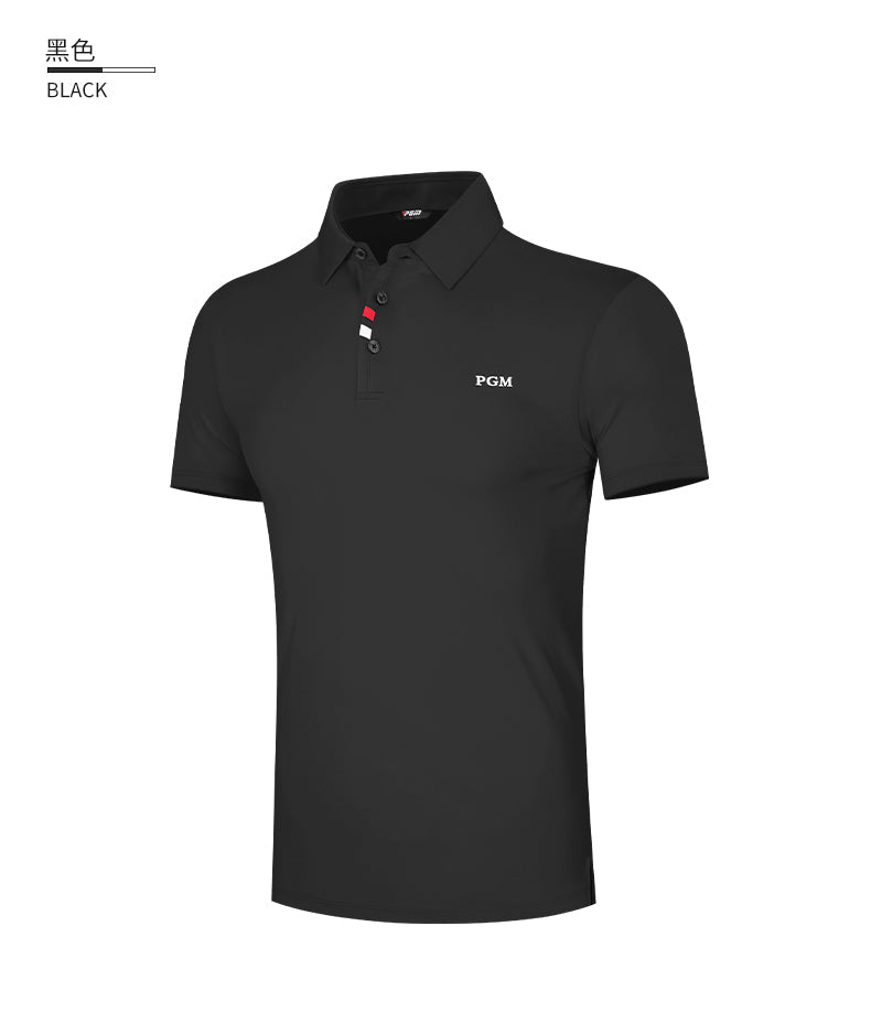 PGM YF441 mens polo golf shirts polyester spandex fashion performance golf shirts