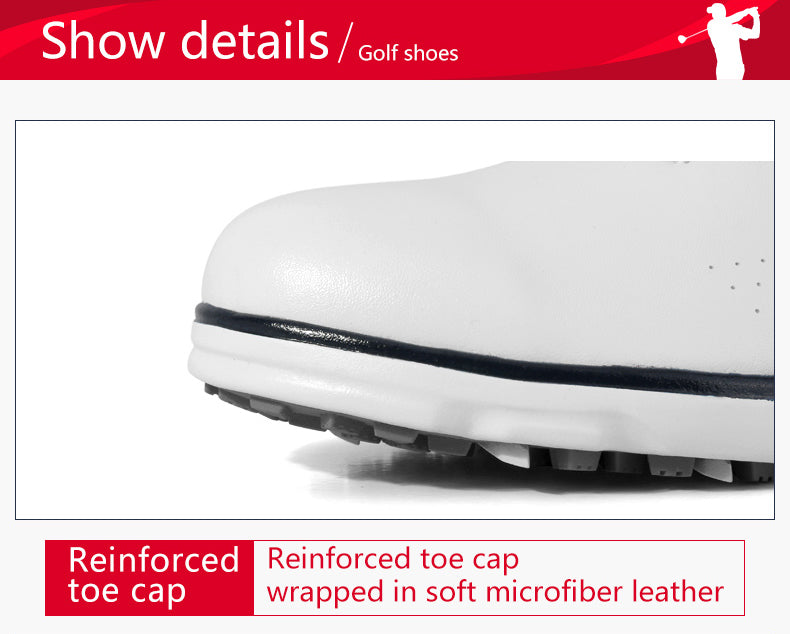 PGM XZ166 white mens golf shoes waterproof spike less golf shoes