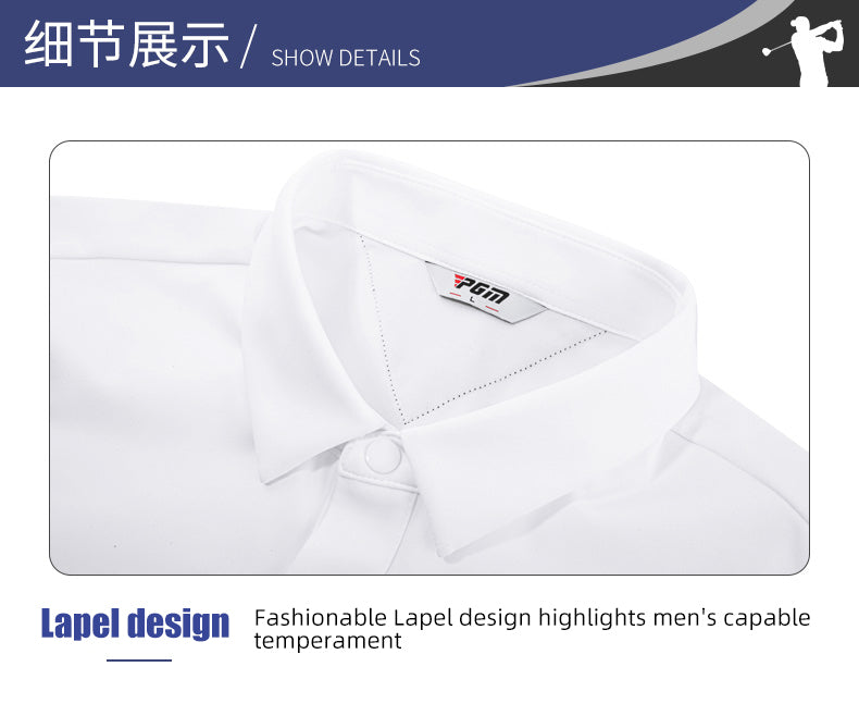 PGM YF480 golf performance polos shirt men long sleeve wholesale golf polo