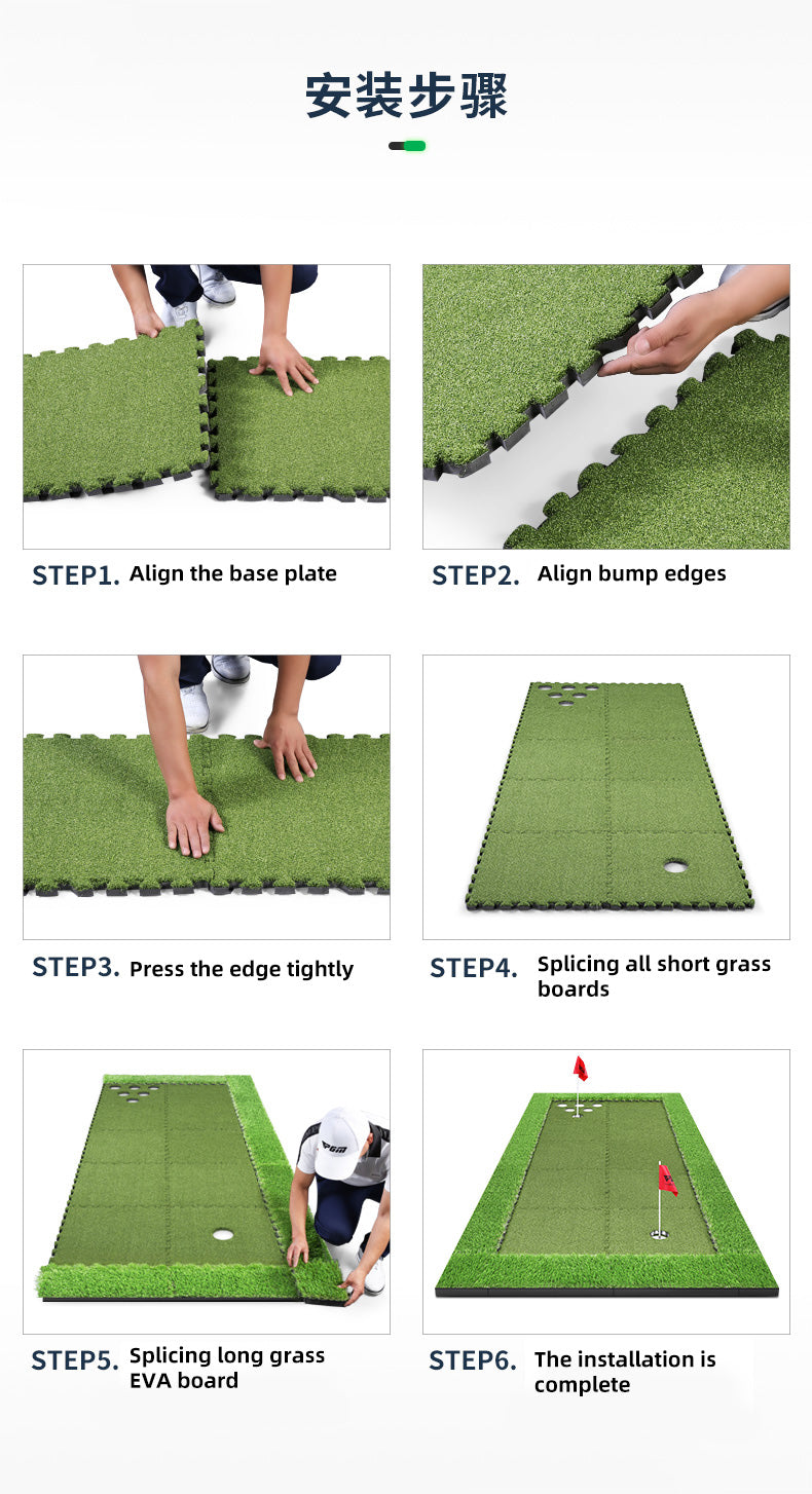 PGM GL019 mini golf outdoor carpet putting green kits portable nylon putting green