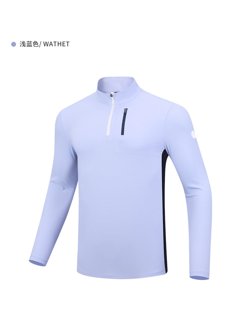 PGM YF522 men golf t shirt high quality zip collar custom long sleeves mens golf shirts