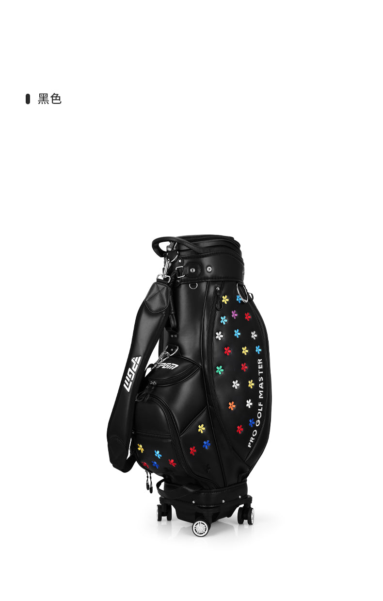 PGM QB138 korea style custom tour golf bag white golf bag with wheels