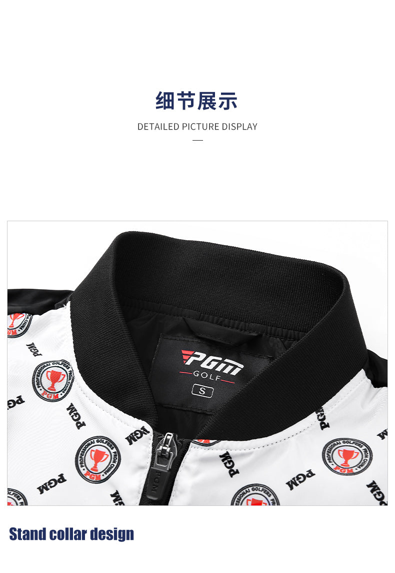 PGM YF432 casual golf shell jacket stand collar outdoor insulated golf jacket