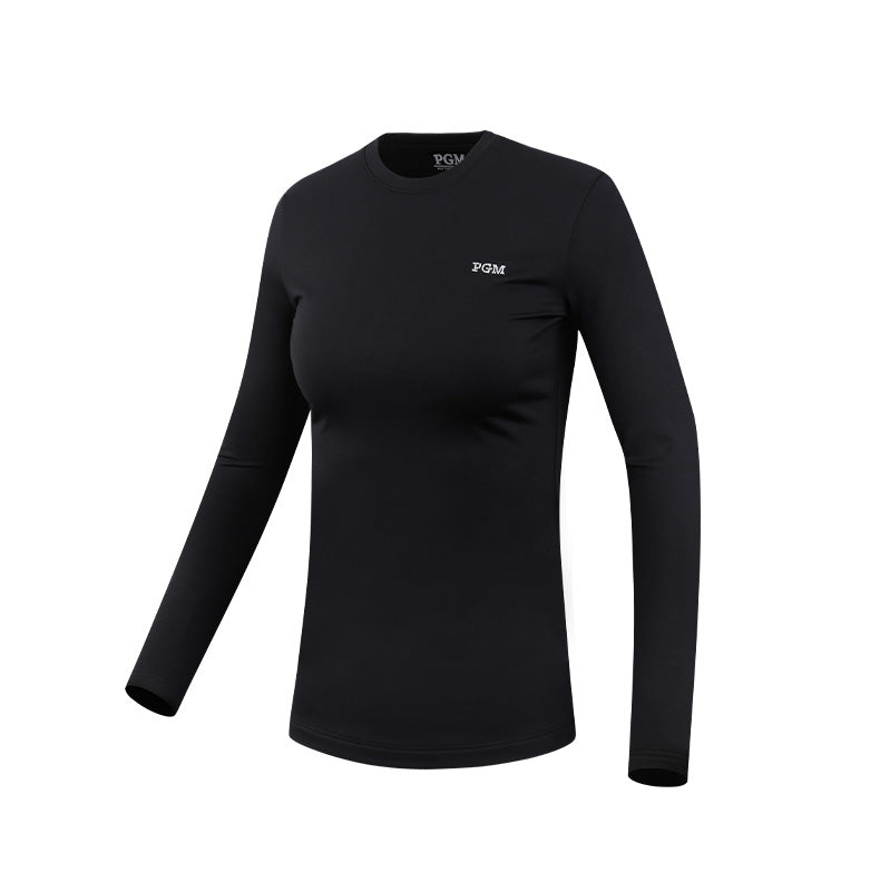 PGM YF419 women long sleeve golf shirt crew neck polyester spandex golf shirt