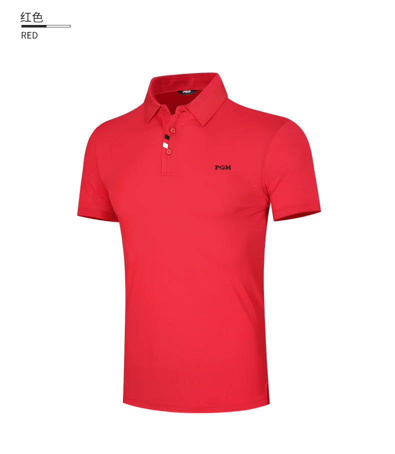 PGM YF441 mens polo golf shirts polyester spandex fashion performance golf shirts