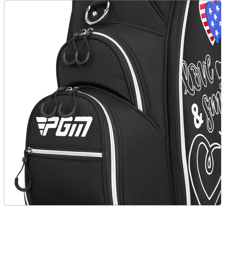 PGM QB135 cute golf bag female golf travel bag pink golf bags with wheel