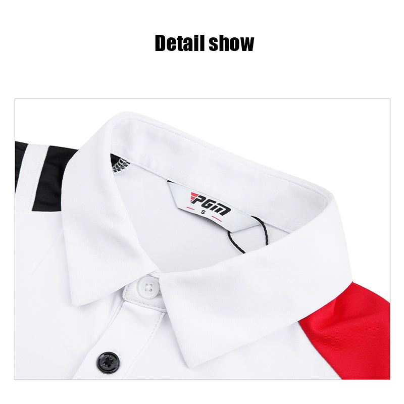 PGM YF544 boys custom print golf polo long sleeve athletic wear golf polo