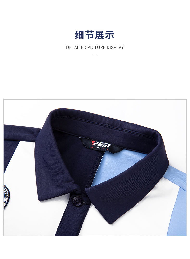PGM YF493 kids wholesale quality golf polo polyester spandex 2022 golf polo