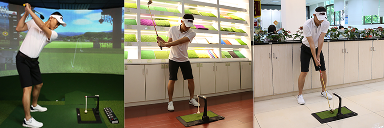 PGM HL007 adjustable height golf trainer swing mat practice aid indoor golf swing trainer