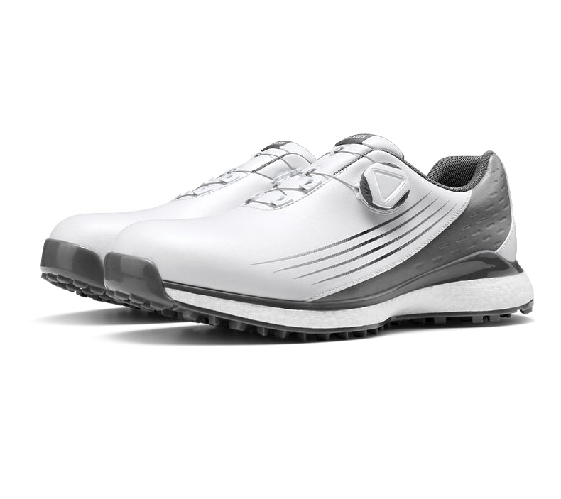 MOEYES M22XZ01 men sports golf shoes size 8 waterproof custom leather golf shoes