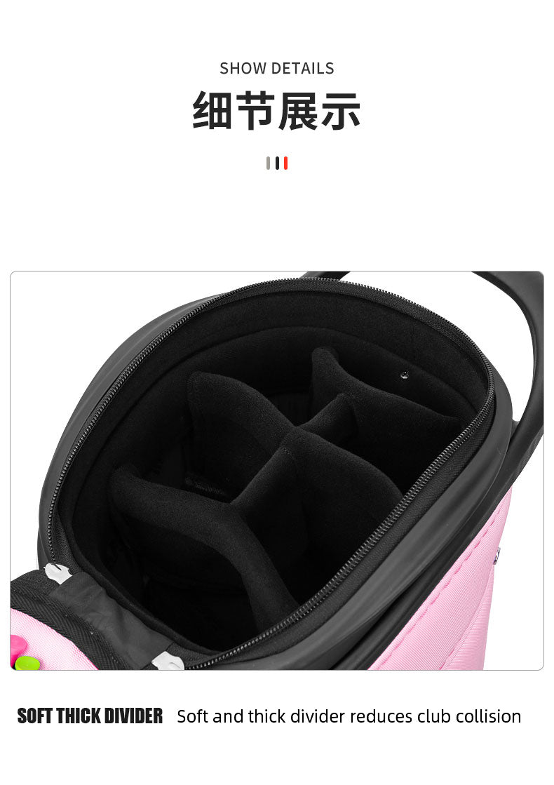 PGM QB135 cute golf bag female golf travel bag pink golf bags with wheel