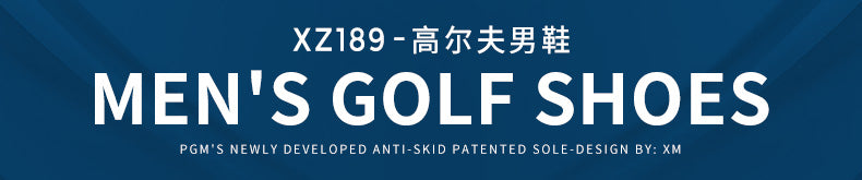 PGM XZ189 mens designer golf shoes manufacturers black waterproof spike golf shoes