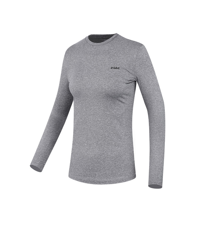 PGM YF419 women long sleeve golf shirt crew neck polyester spandex golf shirt