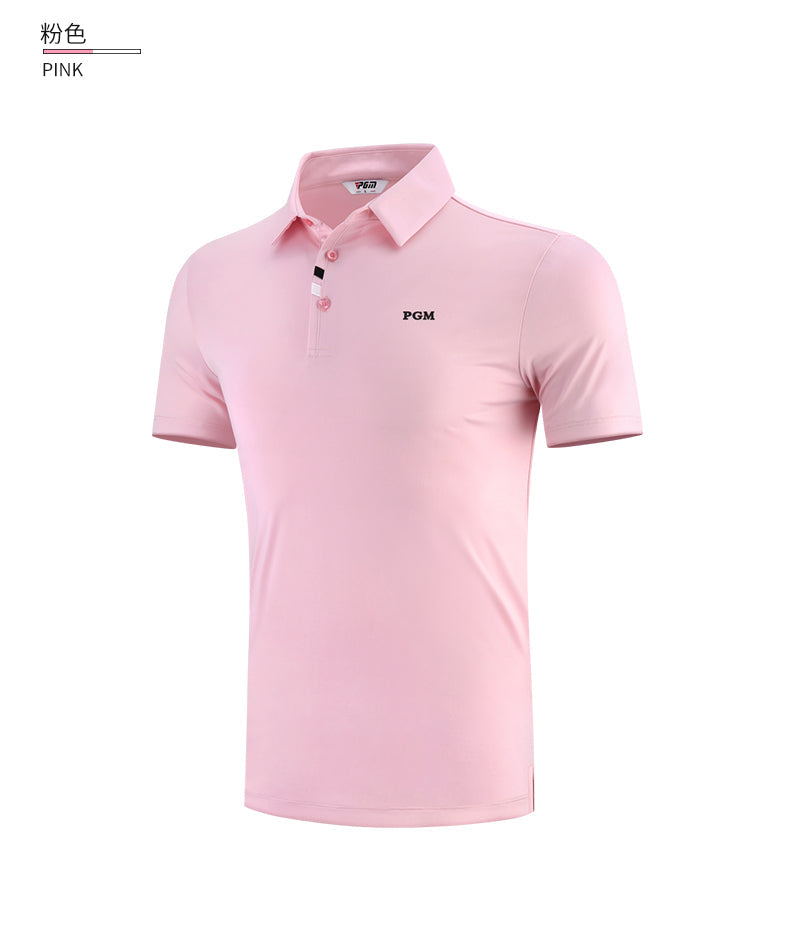 PGM YF441 mens polo golf shirts polyester spandex fashion performance golf shirts