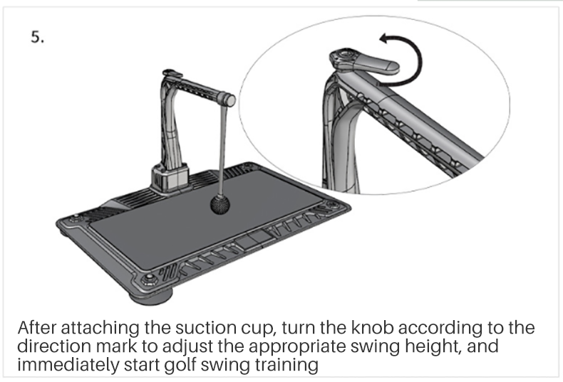 PGM HL007 adjustable height golf trainer swing mat practice aid indoor golf swing trainer