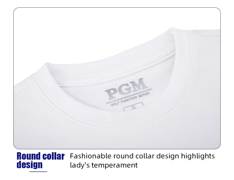 PGM YF419 women long sleeve golf shirt crew neck polyester spandex golf shirt