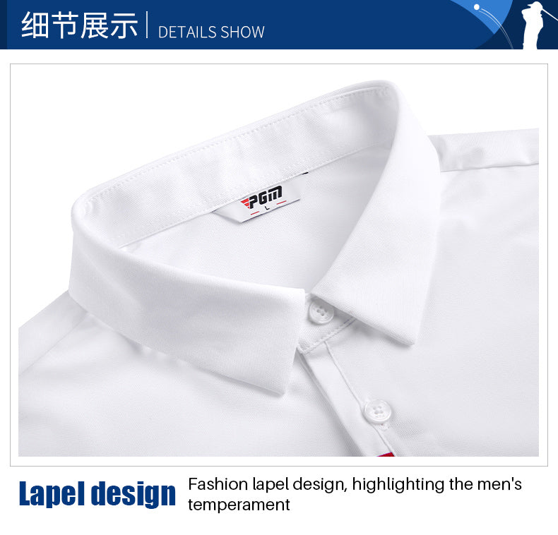 PGM YF441 mens polo golf shirts polyester spandex fashion performance golf shirts