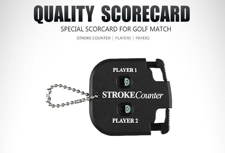 Golf Scorer Dual Dial Counting Black Square